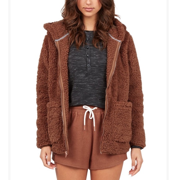 Volcom Dark Clay Lived in Lounge Phuz Up Teddy 
Jacket. Size XS. New wit… - Picture 2 of 8